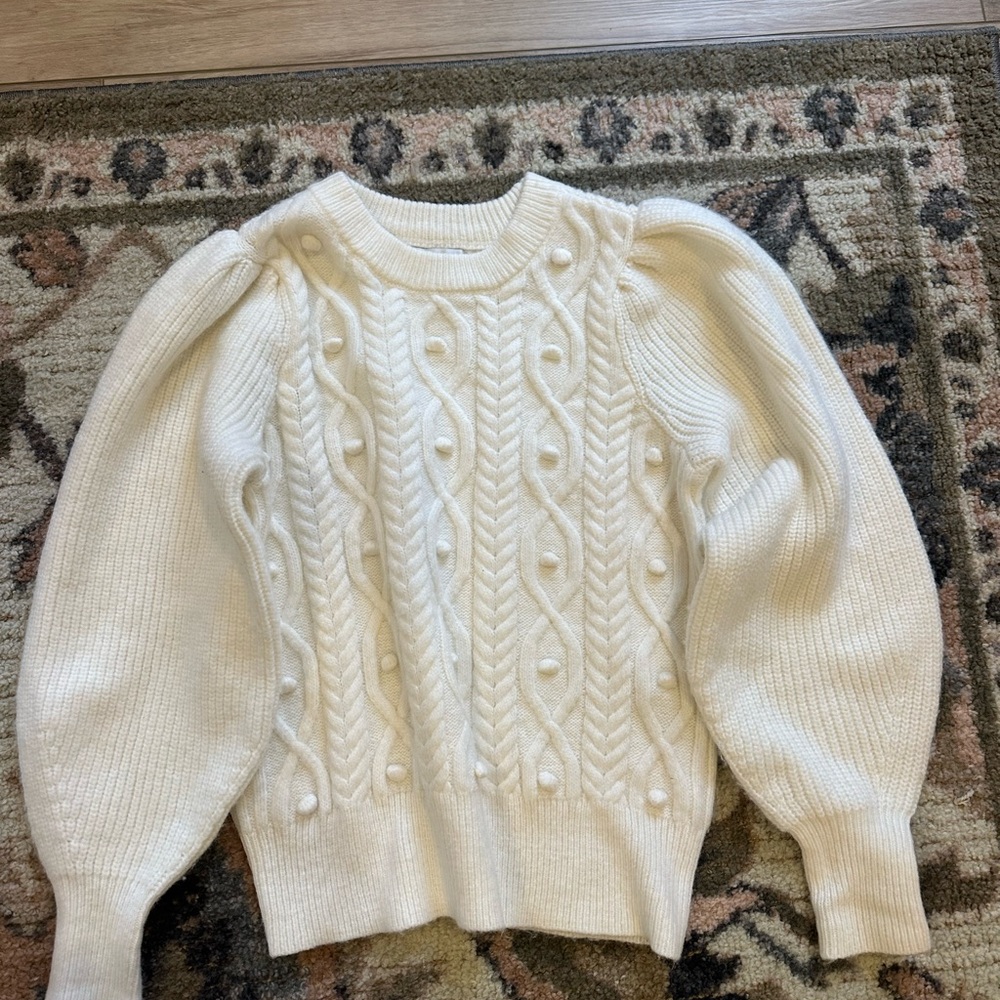 Cream Cable Knit Sweater